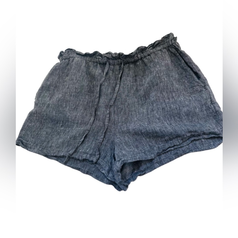 Haven Well Within Women's Gray Linen Casual Shorts Size Large